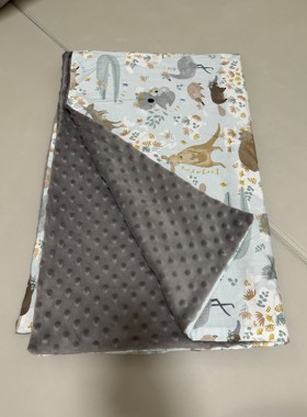 国现 波兰海淘lamillo拉米洛加大巧柔蓝色邓迪款婴幼儿毛毯豆豆毯