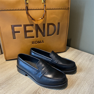 休闲男一脚蹬套脚鞋 英伦风格 牛皮男士 乐福鞋 复古中厚跟潮流单皮鞋