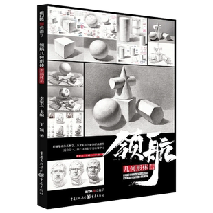 领航几何形体素描体系 2020敲门砖丁颖单个组合素描几何体静物石膏头像临摹范本画册结构对应明暗石膏像五官美术高考美院教材书籍