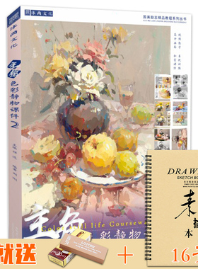 2019主角色彩静物课件2国美励志刘刚色彩基础单体组合水粉静物写生临摹范本色调照片对画校联高考杭州国美术绘画册技法教程材书籍