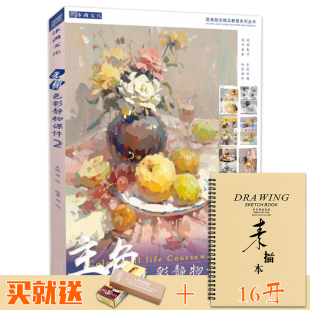 2019主角色彩静物课件2国美励志刘刚色彩基础单体组合水粉静物写生临摹范本色调照片对画校联高考杭州国美术绘画册技法教程材书籍