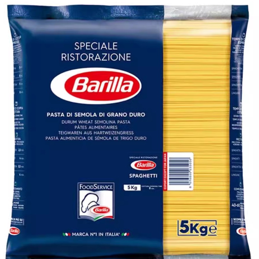 进口Barilla百味来意大利面条5kg/袋 5#直条意面意粉商用