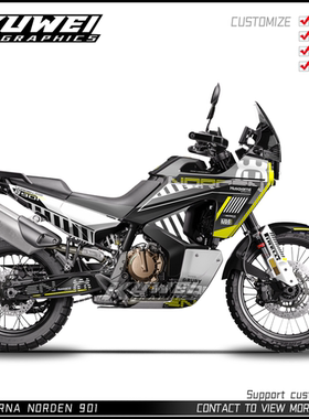 适用于胡思瓦纳901摩托车贴纸版画定制Norden诺顿改装贴花车贴