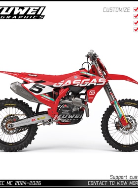适用于2024-2026 GASGAS MC EC 250 450贴画版画贴花贴纸贴膜车贴