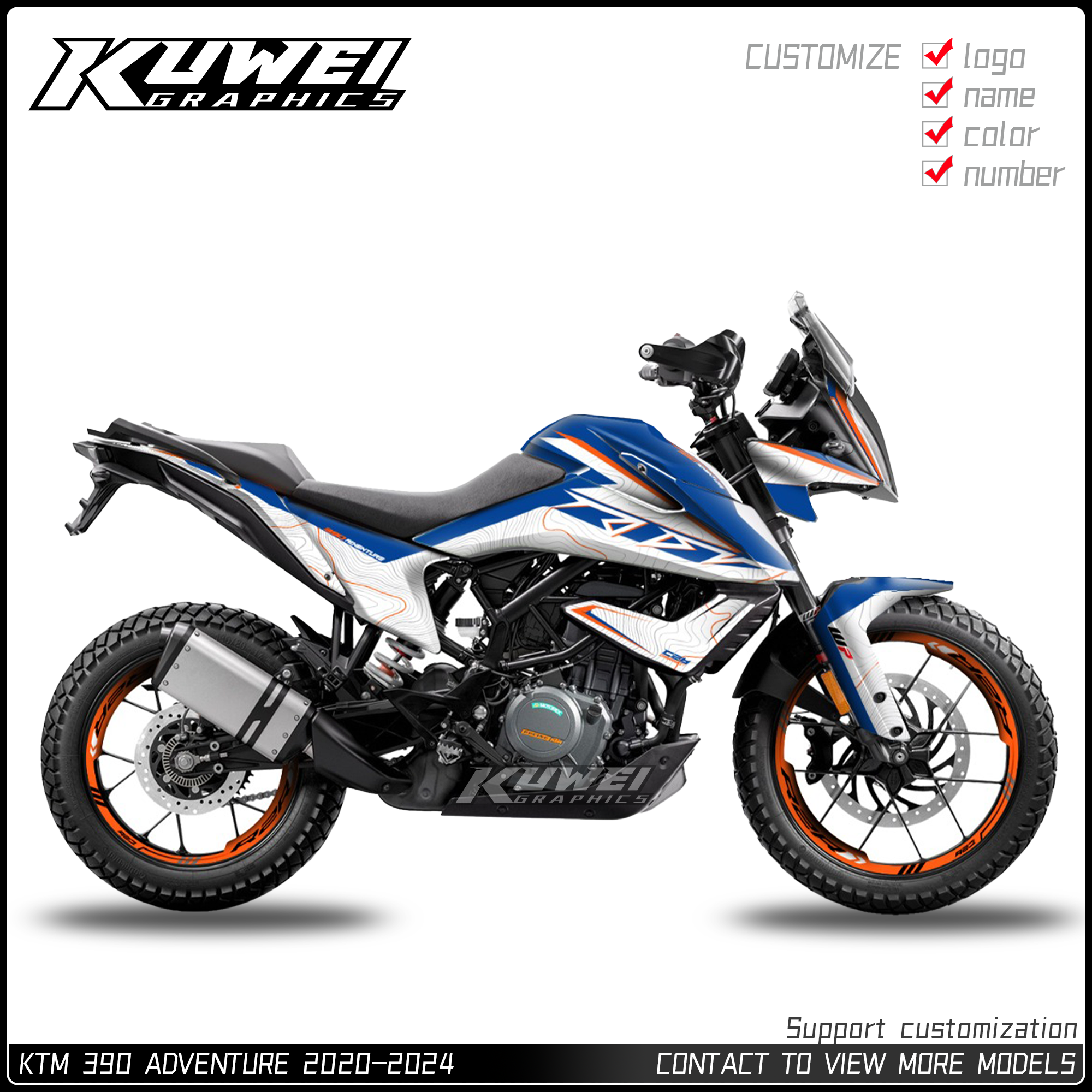 适用于KTM390ADV20-24贴画贴纸