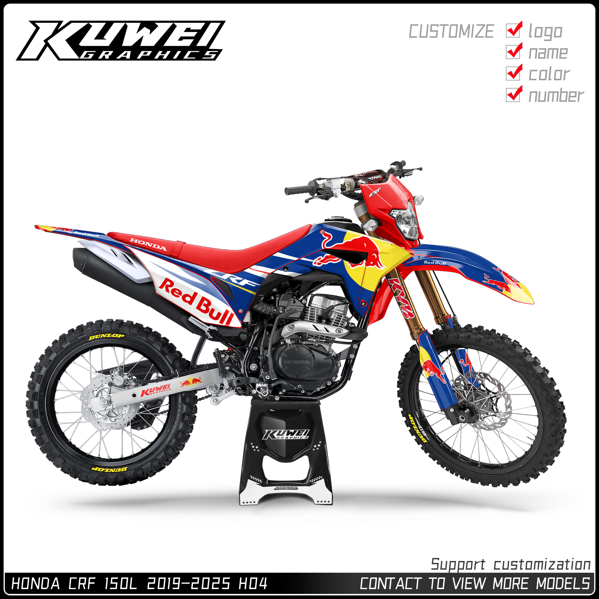 适用本田CRF150L越野摩托车贴花