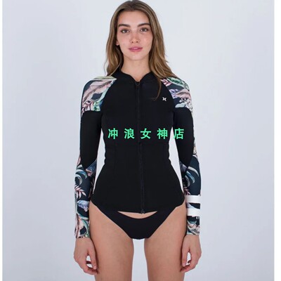 Hurley1mm冲浪潜水服防寒服湿衣长袖防晒衣上衣夹克外套女wetsuit