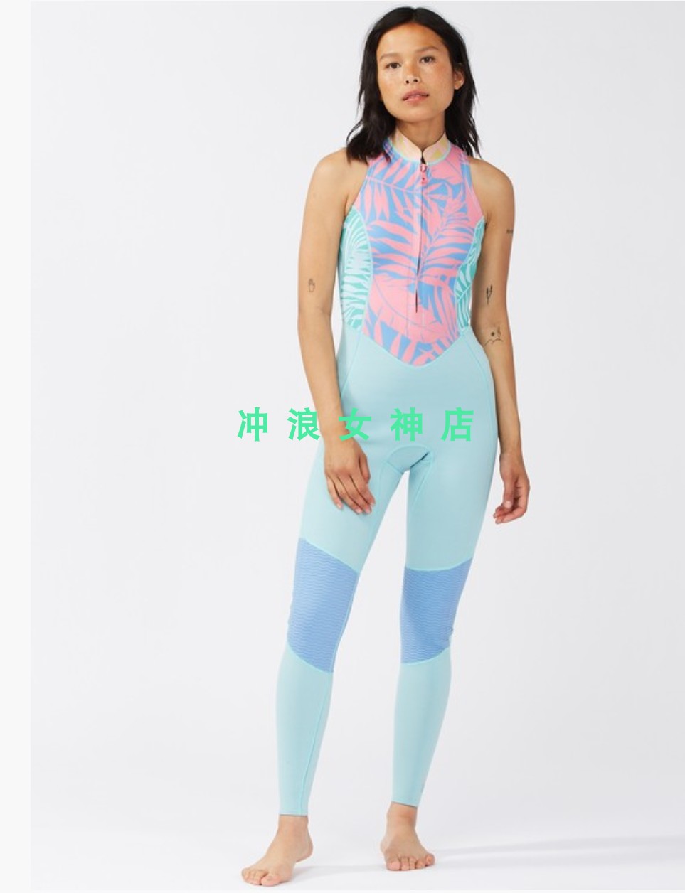 现货Billabong2mm无袖背心全身冲浪防寒服湿衣潜水服女 Surf suit