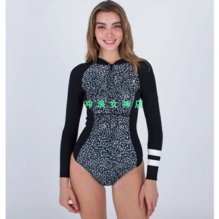Hurley2mm潜水服冲浪湿衣防寒服半身长袖防晒连体女 surf wetsuit