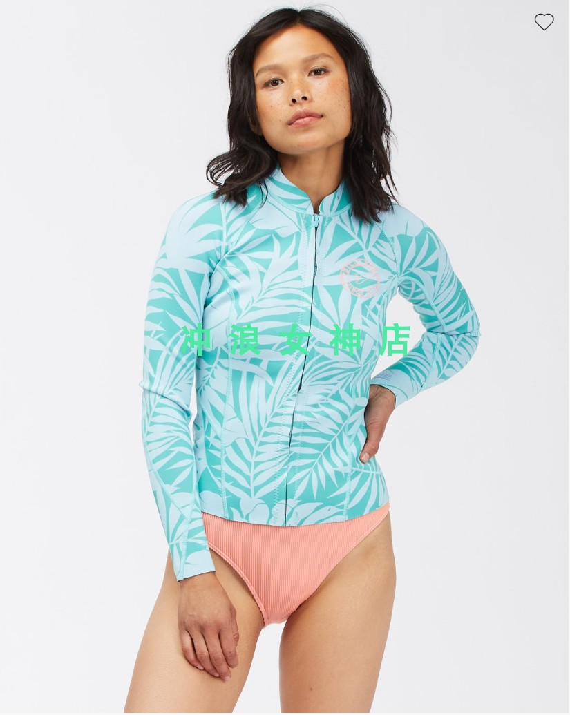 Billabong1mm冲浪防寒衣湿衣夹克外套潜水服长袖上衣女 surf suit