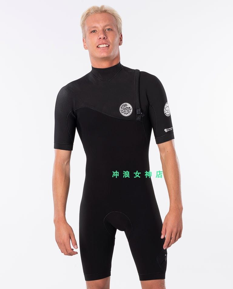 RIP CURL2mm冲浪防寒服湿衣潜水服防寒短袖连体男surfsuitE-Bomb