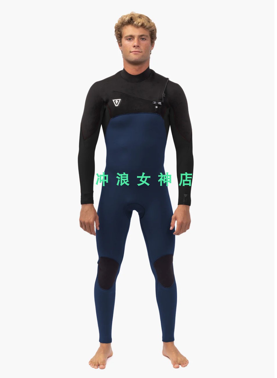 美国Vissla3/2mm4/3mm全身冲浪防寒服潜水衣湿衣防晒男前胸拉链款