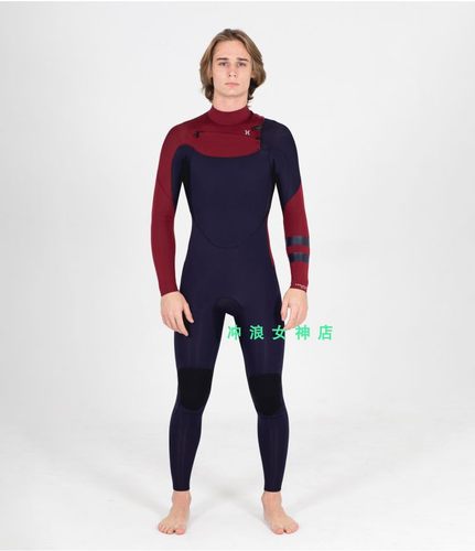 现货Hurley 3/2mm全身冲浪防寒服湿衣潜水服冬季男 SURF Fullsuit