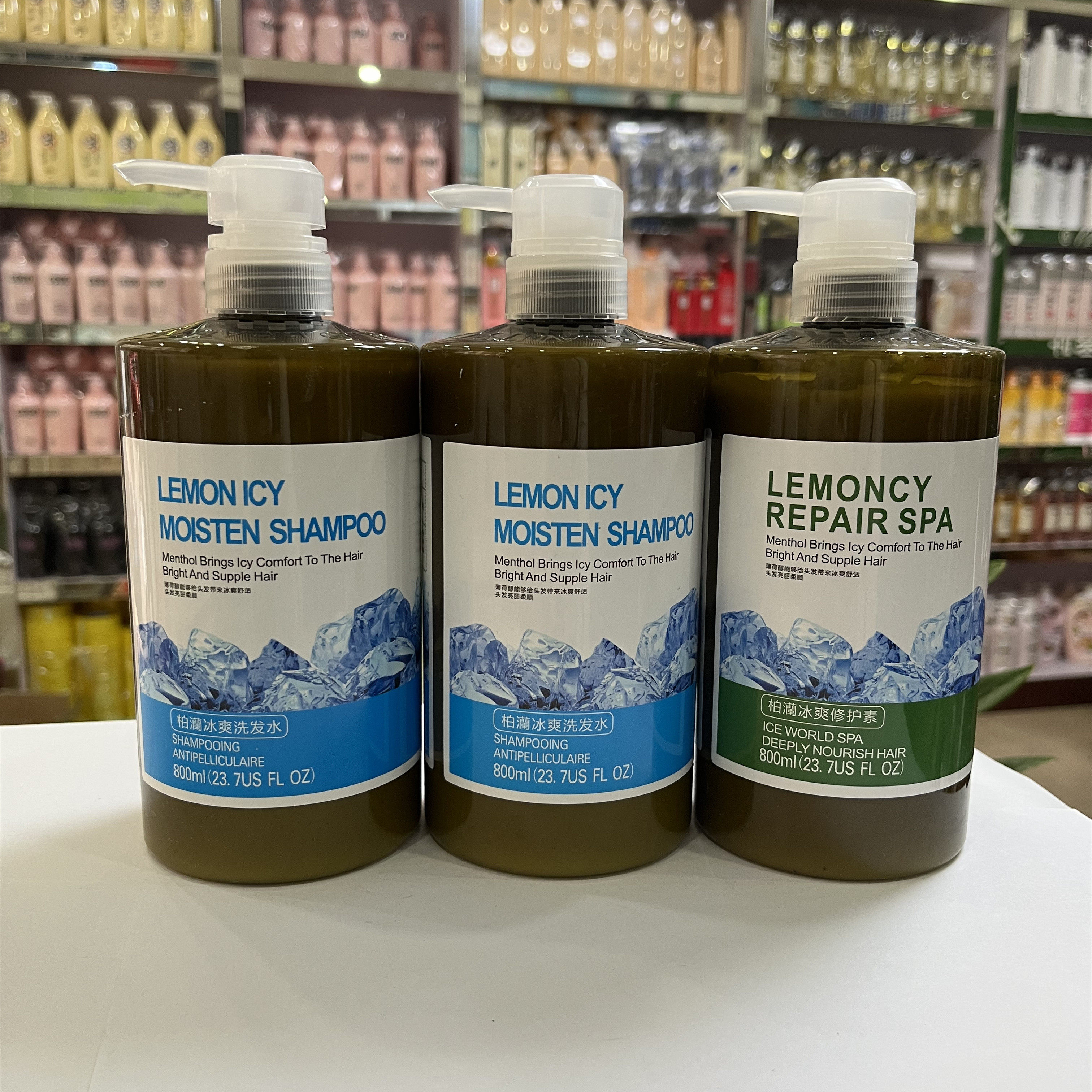 柏澜冰爽洗发水薄荷清爽清凉去油控油柔顺去屑洗发露护发素水疗素