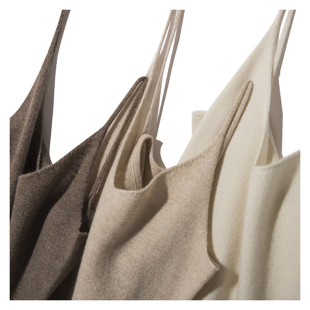 无染色纯山羊绒衫小背心女新款保暖打底内搭V领无袖针织吊带