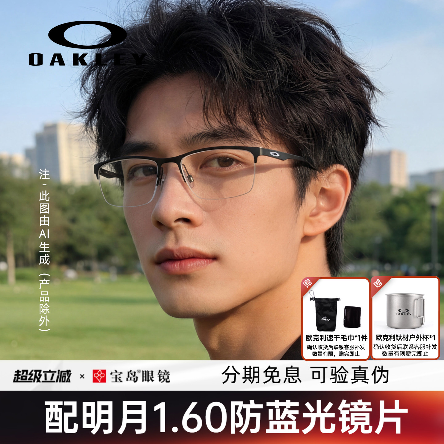 26年新品Oakley欧克利眼镜框休闲半框眼镜架可配近视度数3141