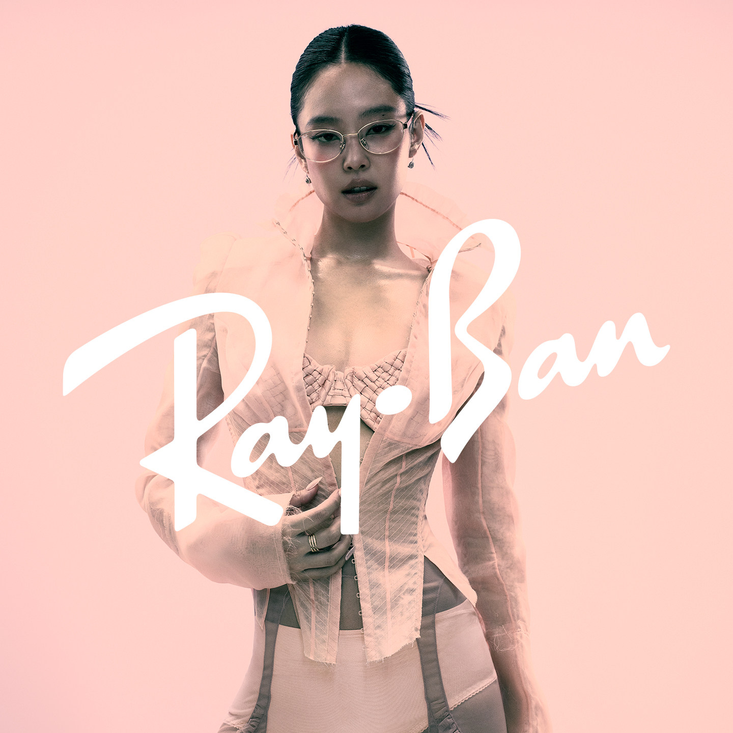 【Jennie同款】雷朋新款椭圆形金属窄框近视镜光学镜框0RX3774VD