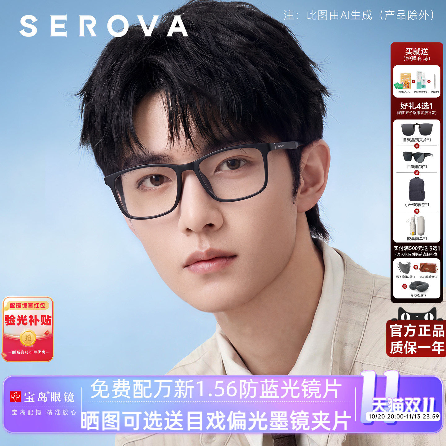 施洛华眼镜框男士商务休闲经典黑框方框眼镜架可配近视镜片SF683