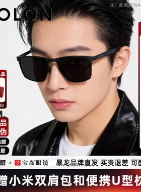 BOLON暴龙眼镜新款偏光钓鱼镜方框太阳镜开车驾驶墨镜男BL8126