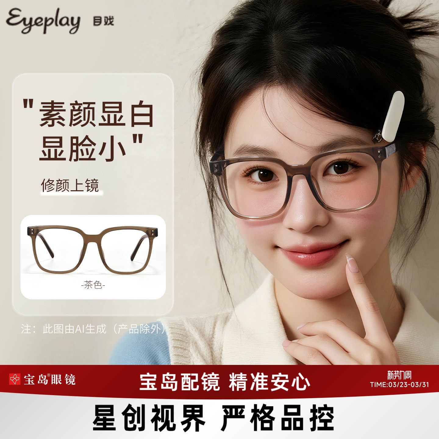 【清仓眼镜】目戏素颜框近视眼镜女眼镜框镜架可选防蓝光8002-C