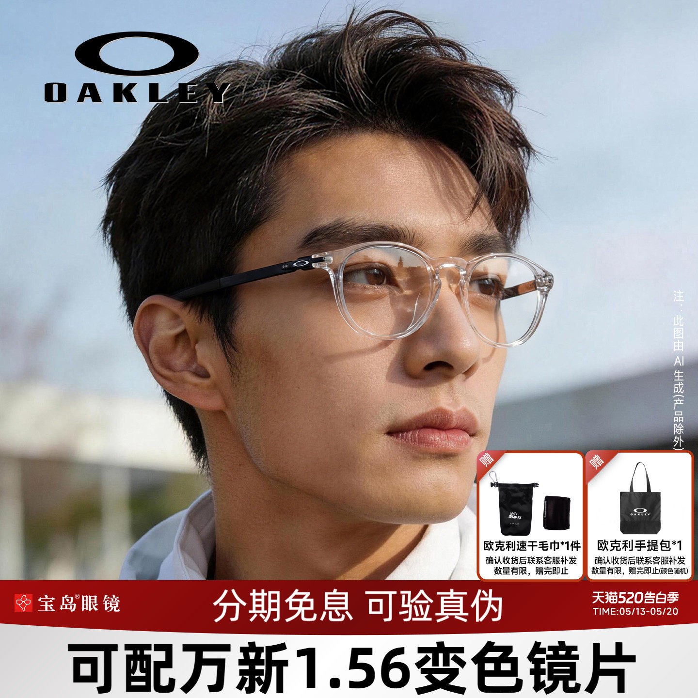 姆巴佩同款Oakley欧克利眼镜运动男士可配变色近视镜片8149