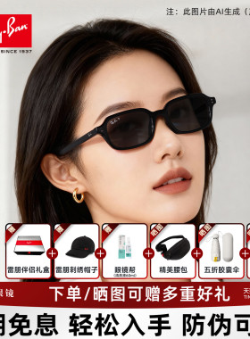RayBan雷朋官方新款时尚墨镜男复古窄框可配近视太阳镜女0RB4455F