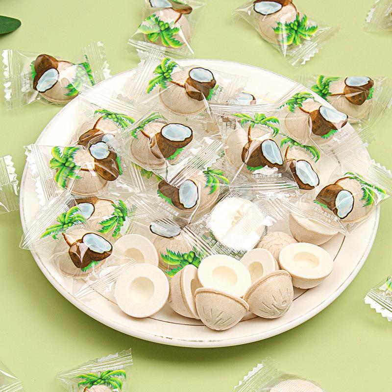 好百贝椰壳奶贝糖儿童干吃奶片糖果零食品喜糖椰子糖奶香儿童零食