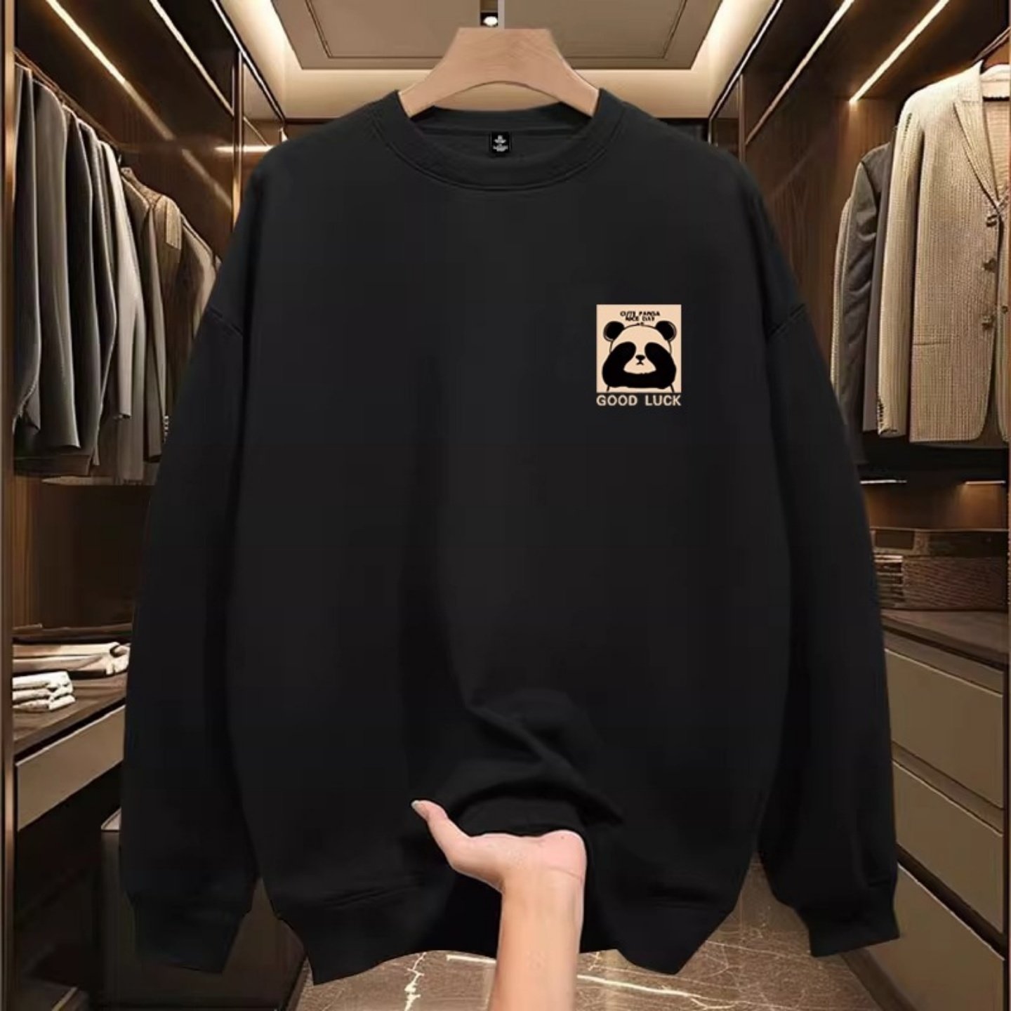 特惠专区丨奥特莱斯丨2025新款美式男卫衣春秋冬季加绒圆领套装