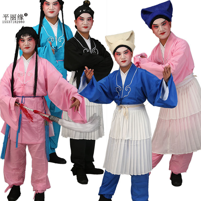 戏曲书童茶衣店小二演出服装秦香莲小孩娃娃衣丑角武大郎跑堂戏服