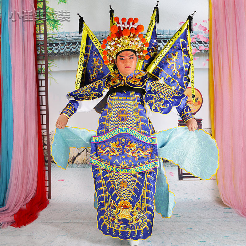 戏装大靠京剧服装戏曲服饰戏剧古装武生武将花脸将军男大靠电男靠