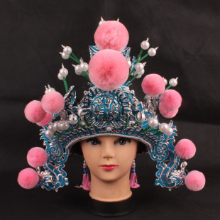 京剧豫剧戏曲戏剧头饰周瑜小王盔紫金冠武将头盔太子盔头戏帽