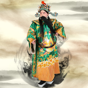 蟒袍 戏曲服装龙袍圈金绣大龙蟒戏服 武生花脸老生服装龙袍戏装
