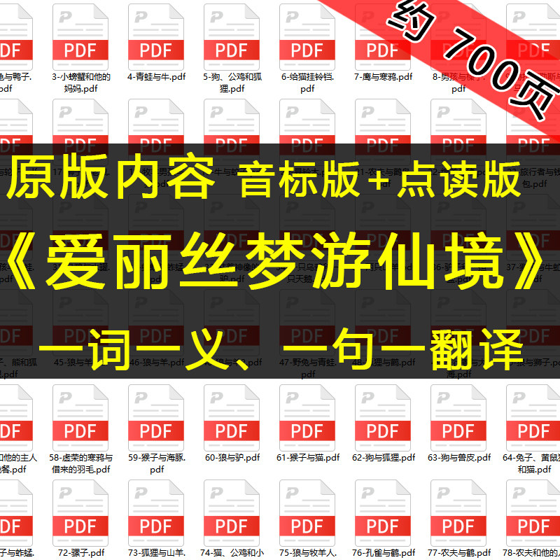 爱丽丝梦游仙境，中小学英语读物推荐，双语翻译带音标有发音英汉