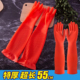 加长橡胶手套加绒加厚乳胶家务洗碗防水厨房清洁55CM耐用型一体绒