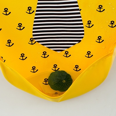 川妈家新款儿童罩衣防水宝宝围兜春夏季吃饭衣婴儿围裙无袖画衣护