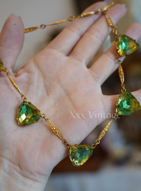 vintage中古项链西德琉璃项链老物件