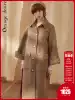 Orange Desire long over-the-knee double-sided wool coat women's 2021 spring and winter new thickened coat