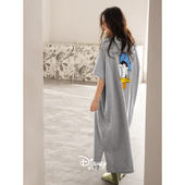 凉感棉睡裙休闲宽松少女中长款 迪士尼唐老鸭睡衣女夏季 短袖 连衣裙