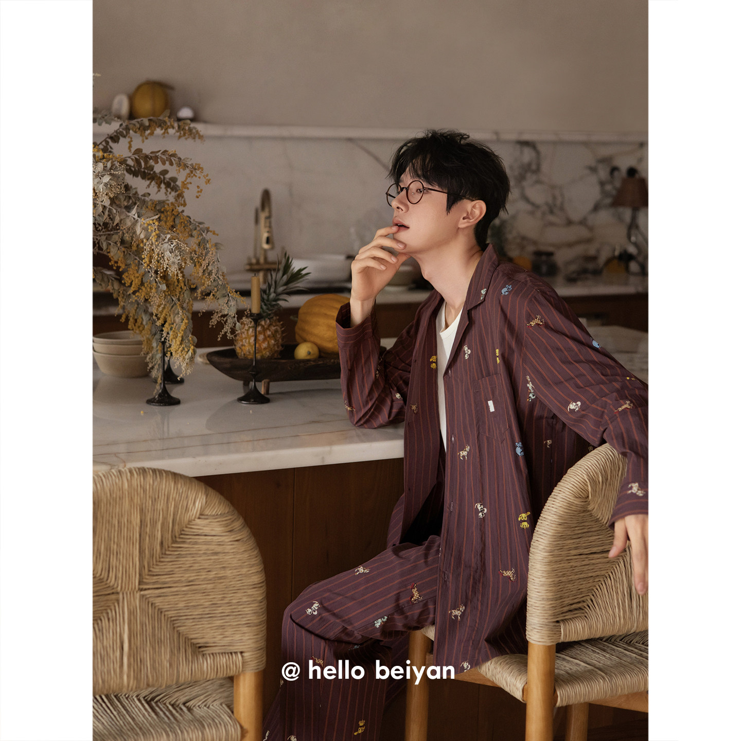 贝妍睡衣男春秋款长袖柔软棉高级感条纹情侣家居服宽松大码套装女,女士内衣/男士内衣/家居服,睡衣/家居服套装,淘宝优惠券,粉丝福利购,淘宝优惠卷