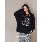 莫代尔棉睡衣可爱卡通大码 柔软睡衣女春秋新款 圆领长袖 外穿家居服