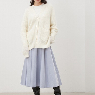 高腰中棉半身裙时尚 中长款 大摆裙伞裙 MIL@秋冬季 235130日单女装