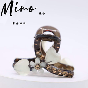 小雛菊 東方之珠 高級(jí)感顯氣質(zhì)發(fā)飾4cm發(fā)夾半扎發(fā)劉海夾碎發(fā)夾