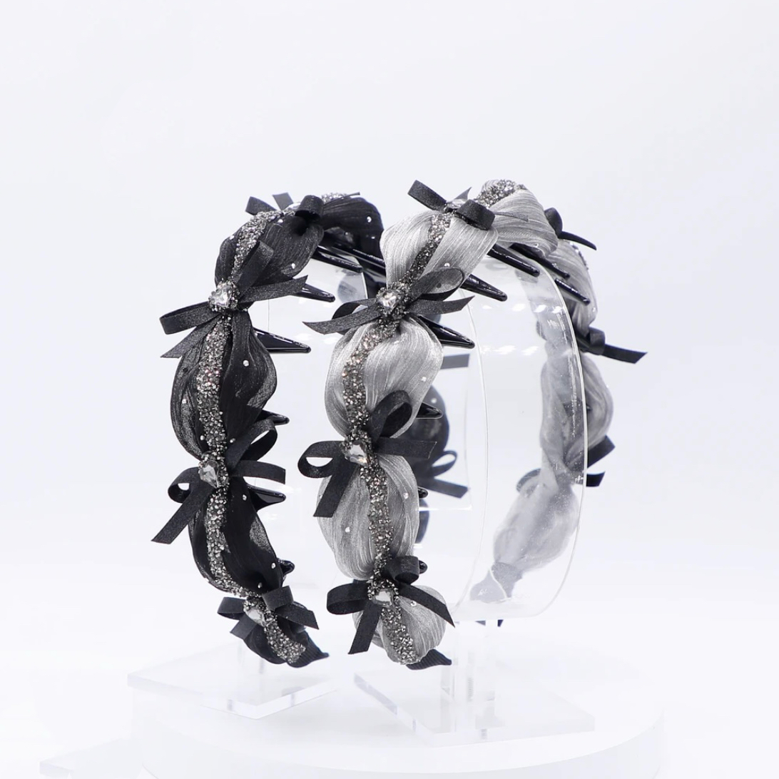 【花瓣】新品高级感轻奢显发量发箍气质蝴蝶结飘带防滑高颅顶头箍