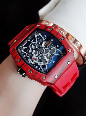 男女理查德非机械表米勒rm网红夜光酒桶形硅胶带潮流大盘爆款手表