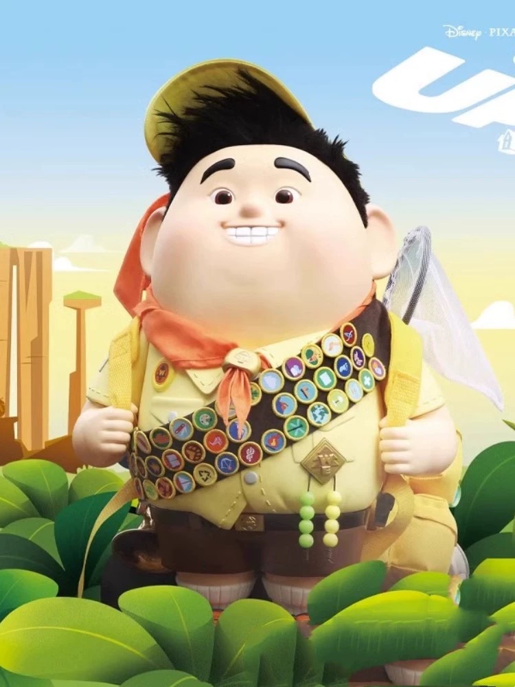 迪士尼HEROCROSS手办 儿童飞屋环游记荒野探险家罗素人偶潮玩摆件