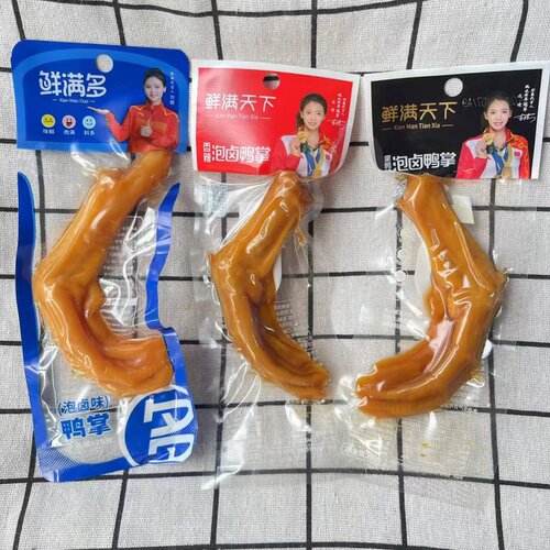 鲜满多泡卤鸭掌26g鲜满天下鸭爪即食泡卤味休闲小吃解馋办公零食