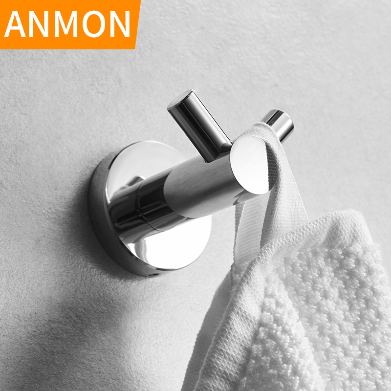 304不锈钢单钩卫生间墙壁挂衣服