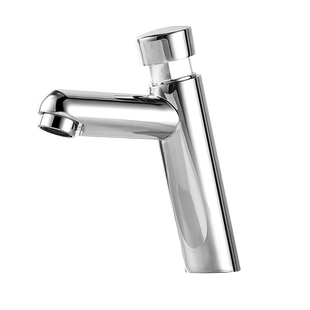 单冷手按键按压式延时龙头全铜主体洗手间公共场所洗手面盆水龙头