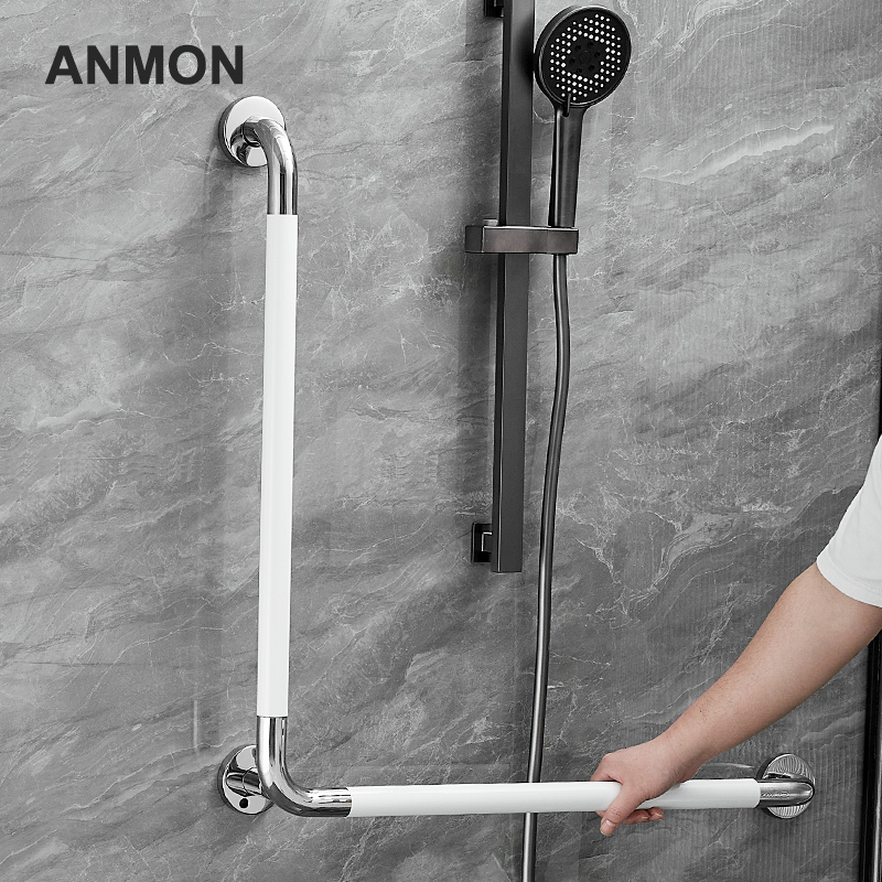 不锈钢L形扶手转角扶手无障碍浴室安全扶手浴缸卫生间厕所防滑