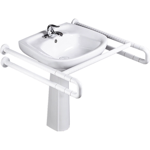 无障碍立柱面盆扶手杆不锈钢洗脸残疾人老人公厕残卫台盆洗手护栏